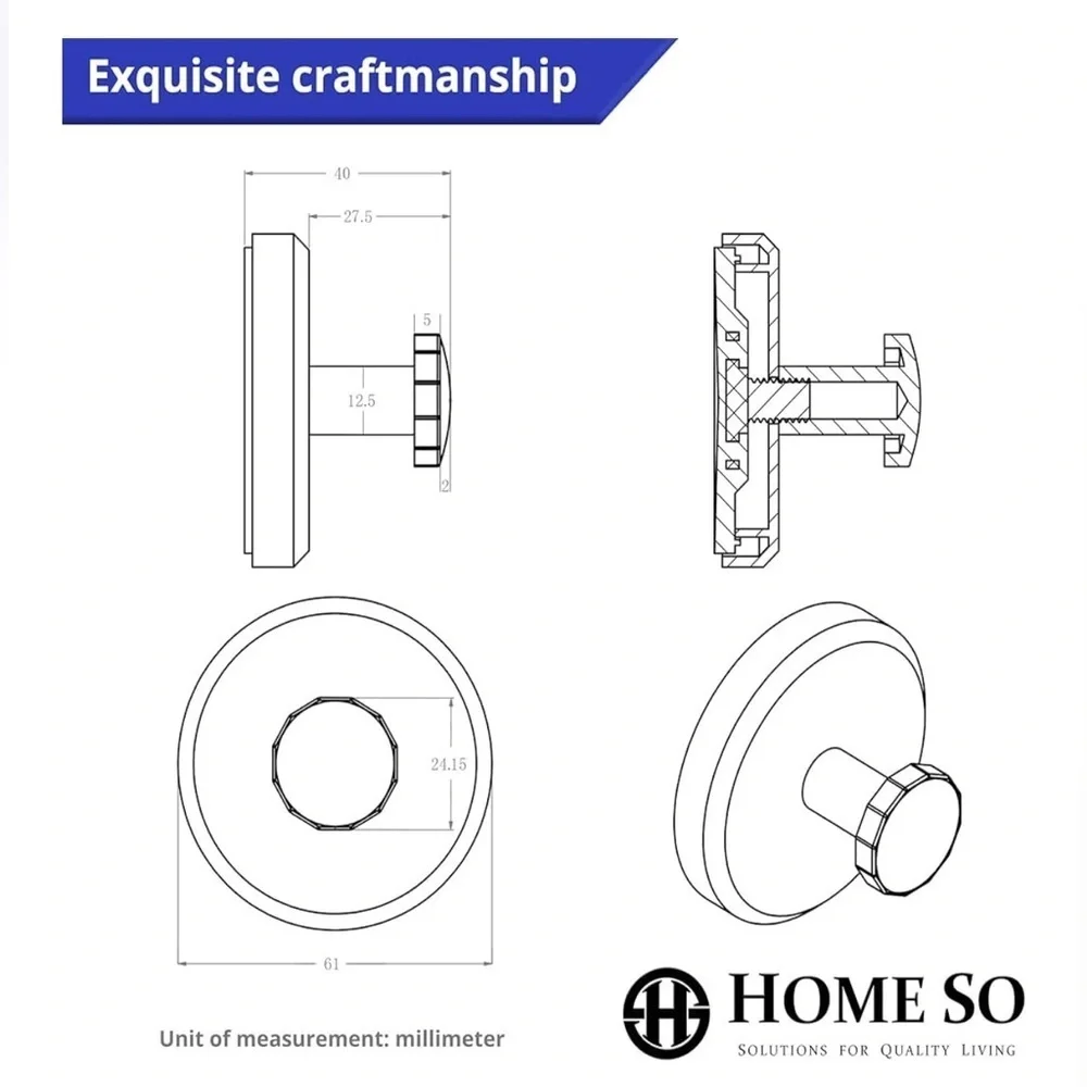 Black Wall Hooks Set